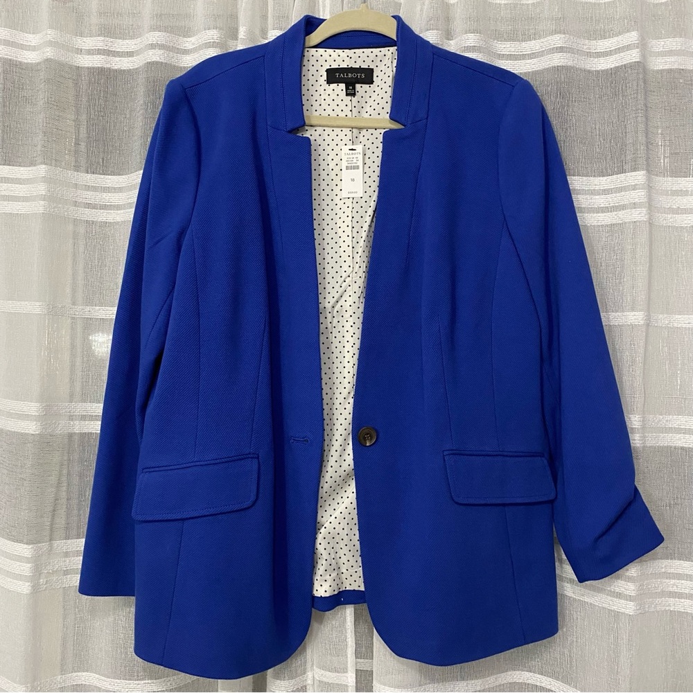 Talbots NWT Royal Blue Blazer 18